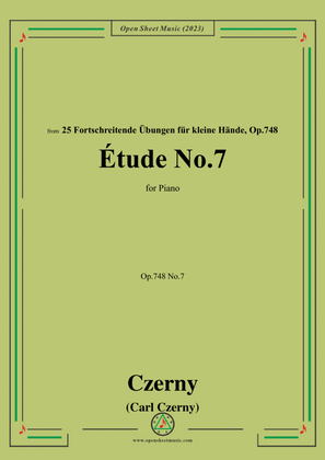 Book cover for C. Czerny-Exercise No.7,Op.748 No.7