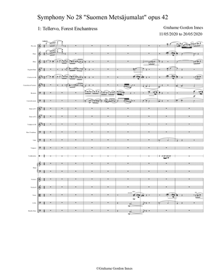 Symphony No 28 "Forest Gods" Opus 42 - 1st Movement (1 of 3) - Score Only