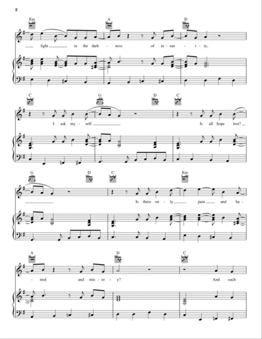 (What's So Funny 'Bout) Peace, Love And Understanding Piano, Vocal, Guitar scores gallery preview page 2
