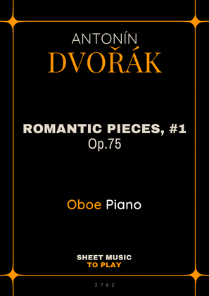 Book cover for Romantic Pieces, Op.75 (1st mov.) - Oboe and Piano (Full Score and Parts)