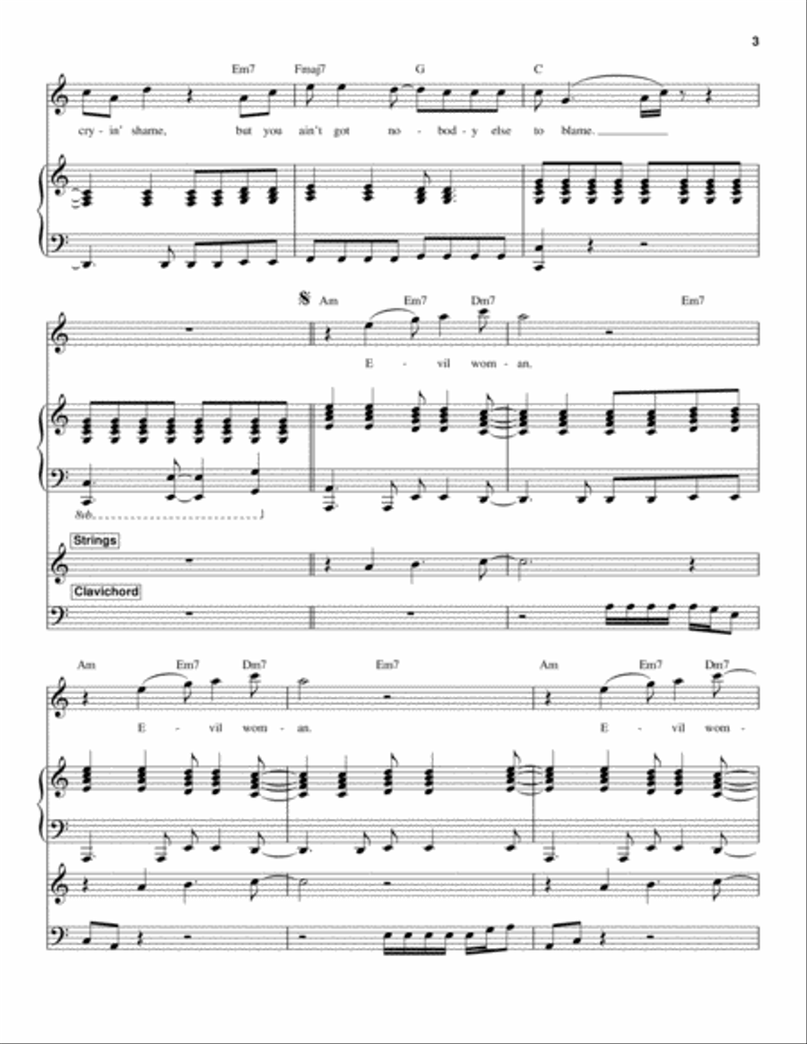 Evil Woman Evil Woman Piano scores gallery preview page 3