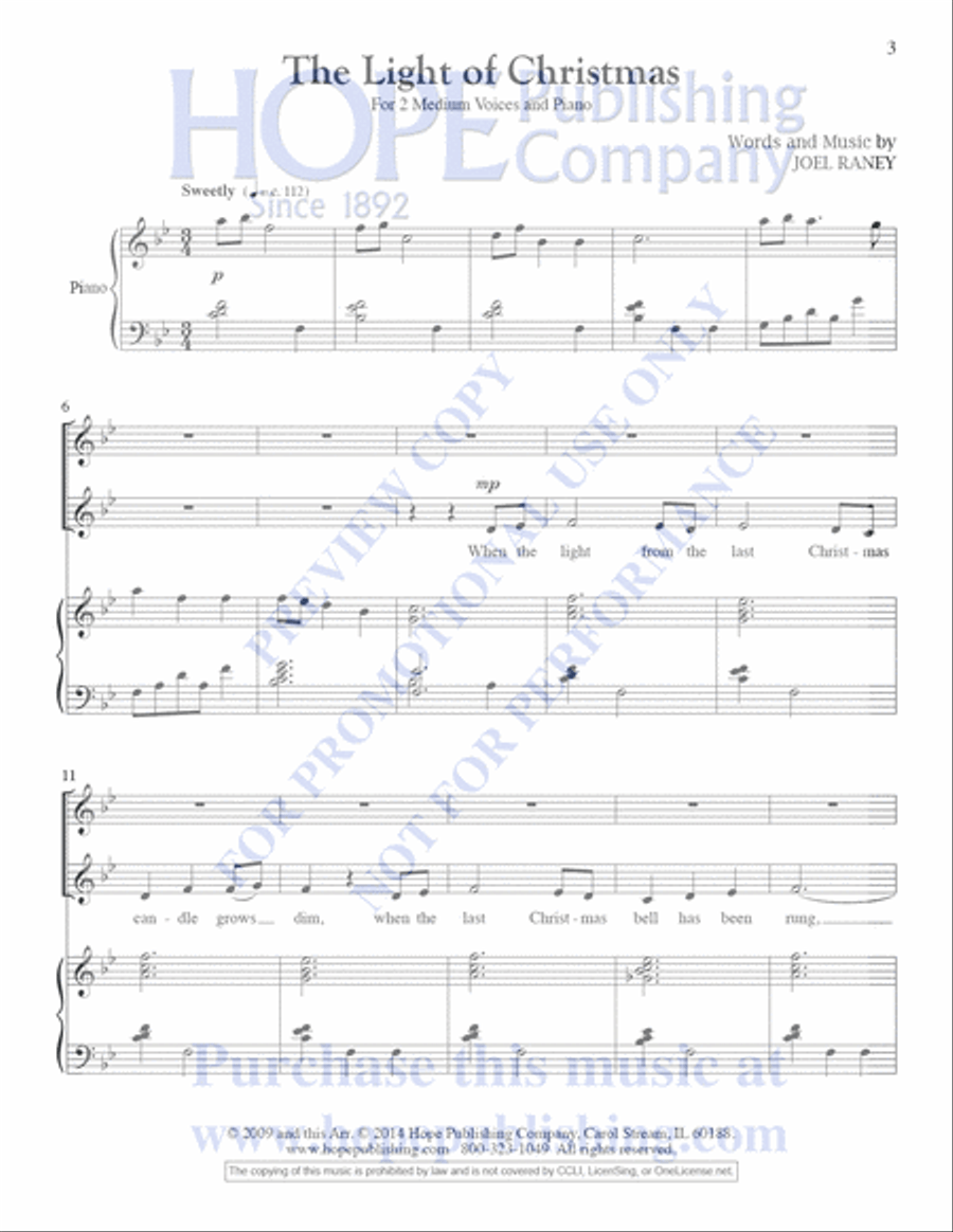 The Light of Christmas Handbell Choir scores gallery preview page 3