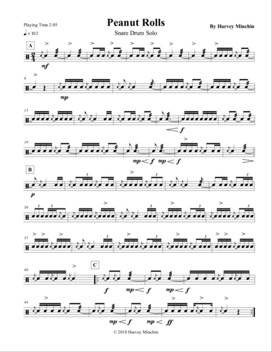 Peanut Rolls Drum Set scores gallery preview page 1