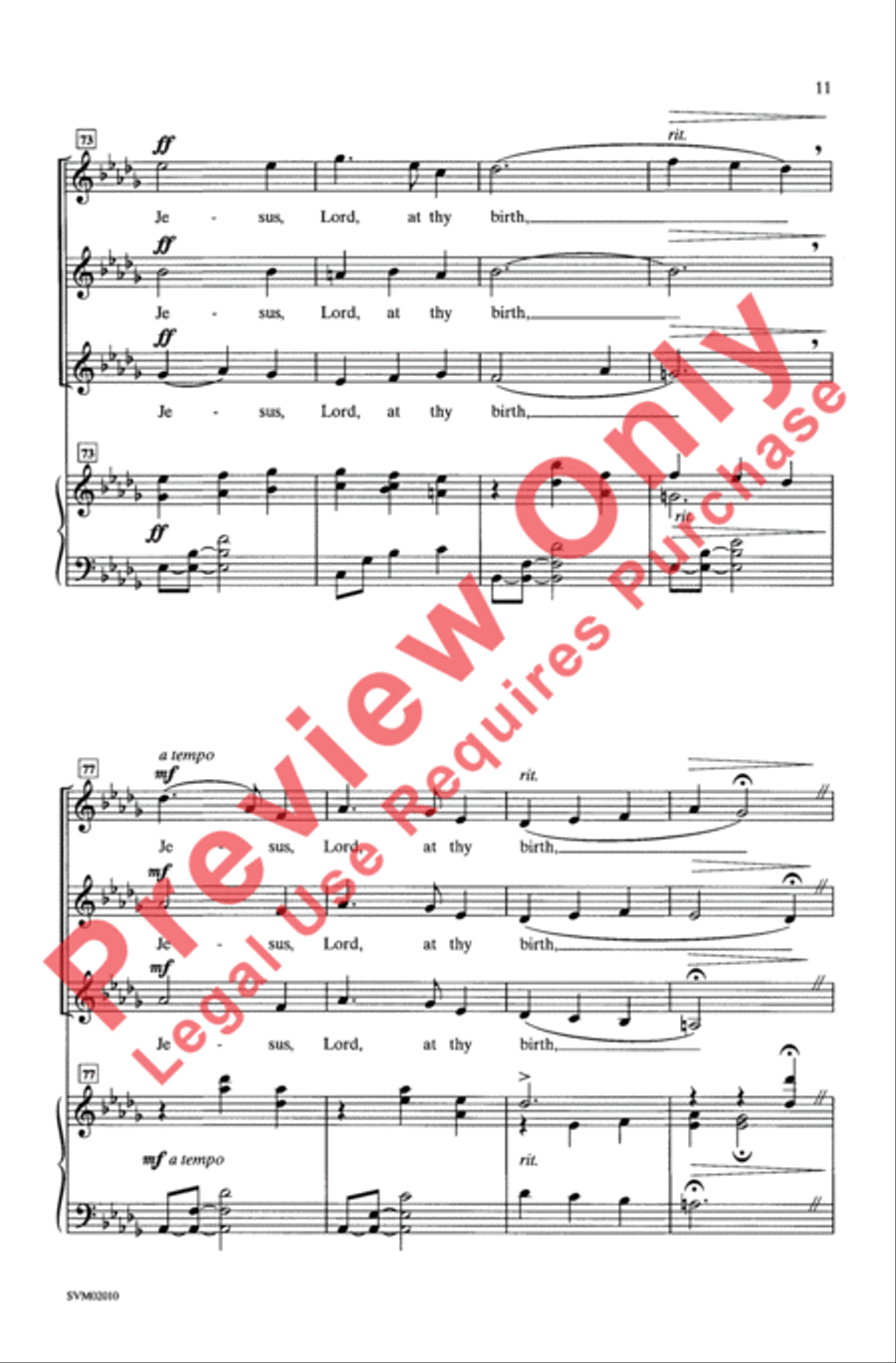 Silent Night - SSA SSA scores gallery preview page 11