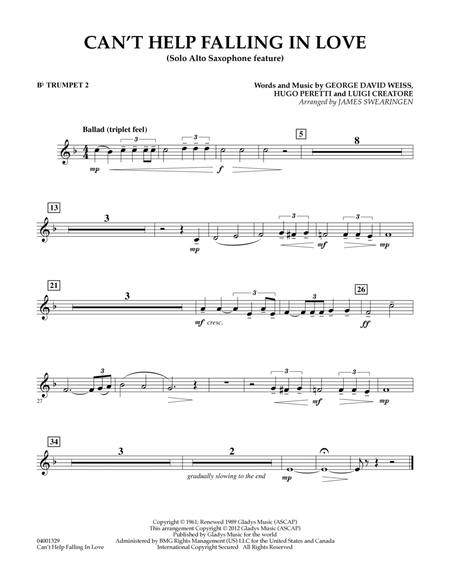 Can't Help Falling In Love (Solo Alto Saxophone Feature) - Bb Trumpet 2