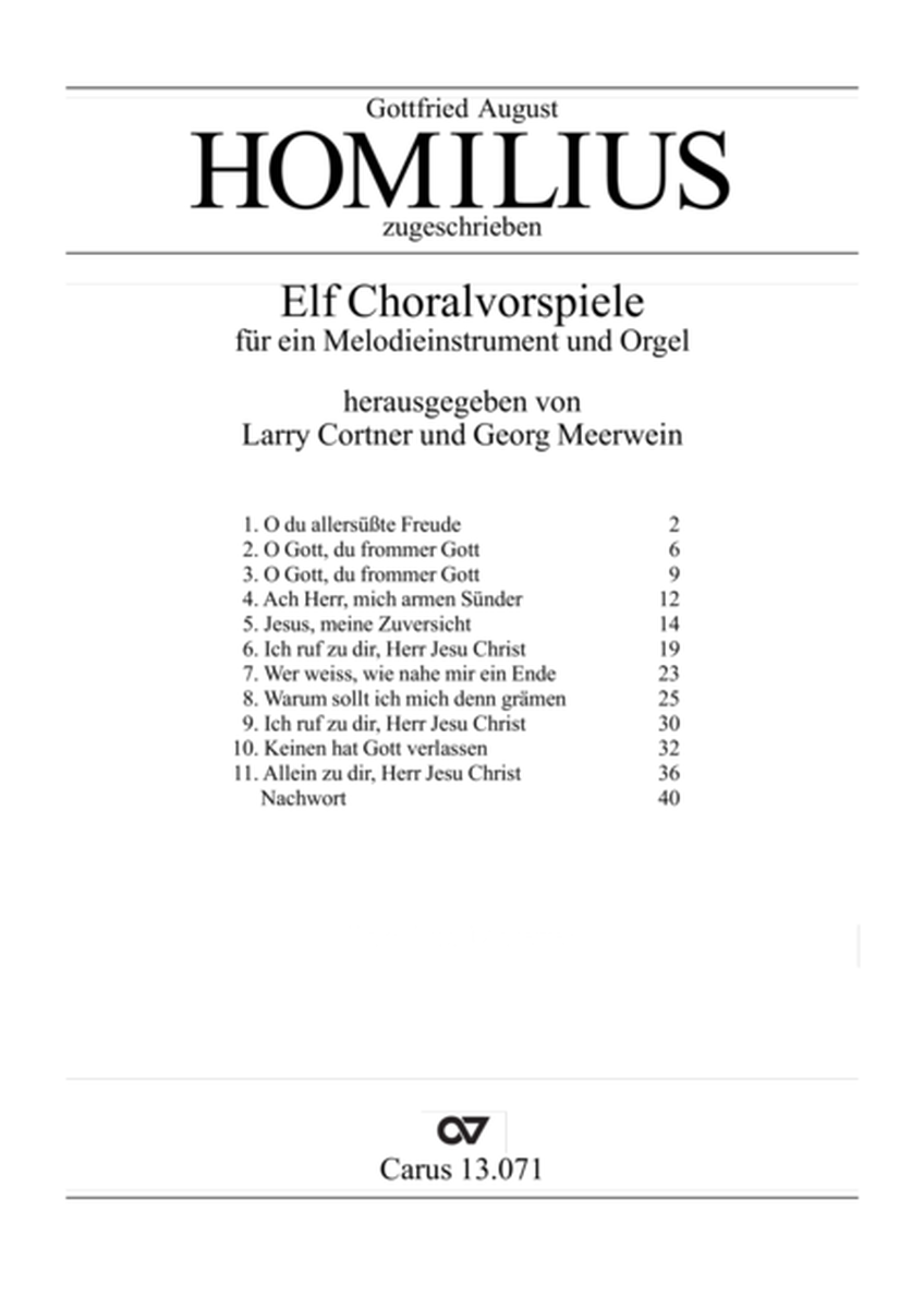 Eleven Chorale Preludes (Homilius: Elf Choralvorspiele)
