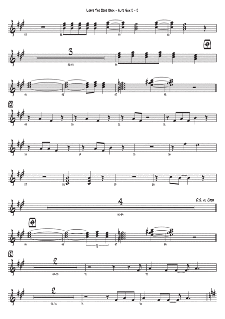 Leave The Door Open Woodwind Duet scores gallery preview page 6