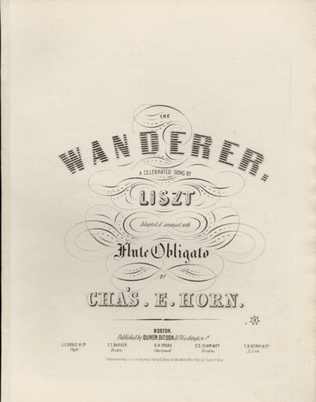 Book cover for The Wanderer. A Celebrated Song by Liszt