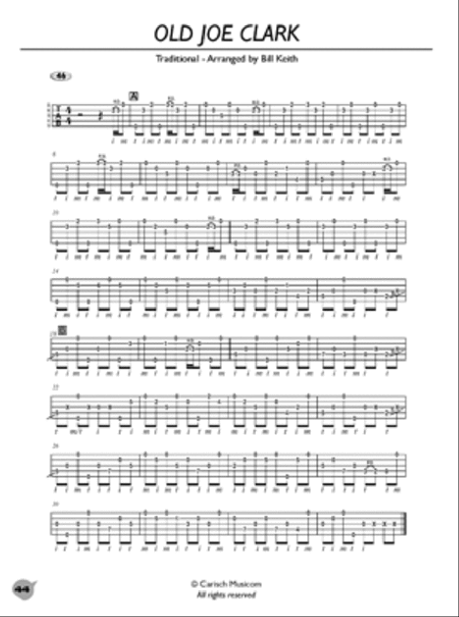 Bluegrass Banjo In Tablature: Progressive Method