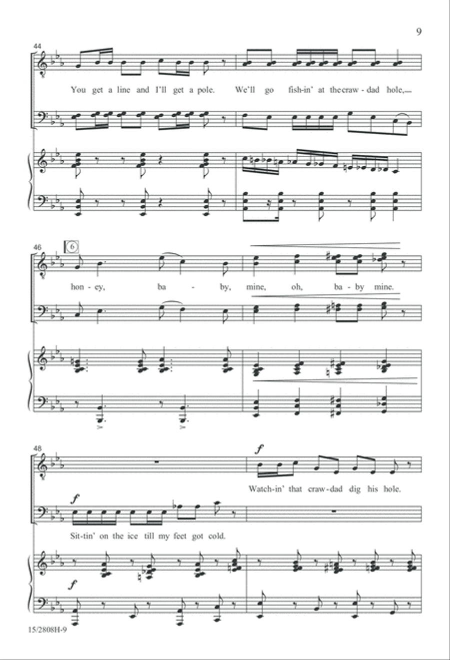 The Crawdad Song TTBB scores gallery preview page 10