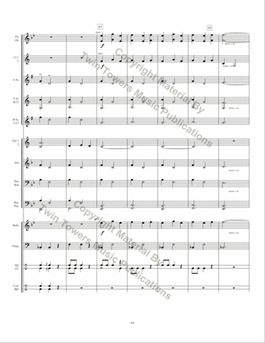 On An Old Gaelic Melody Concert Band scores gallery preview page 12