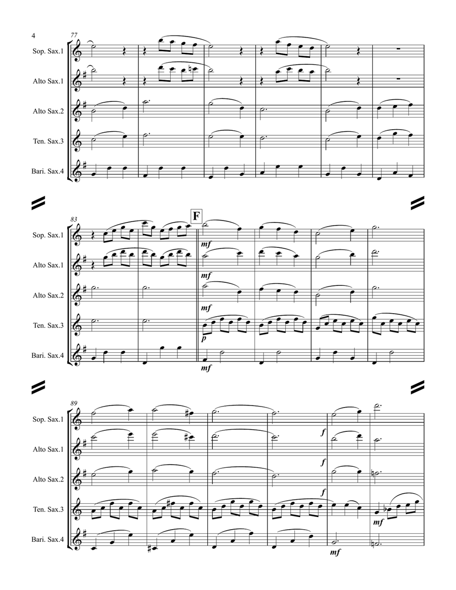 Edelweiss Saxophone Quartet scores gallery preview page 5