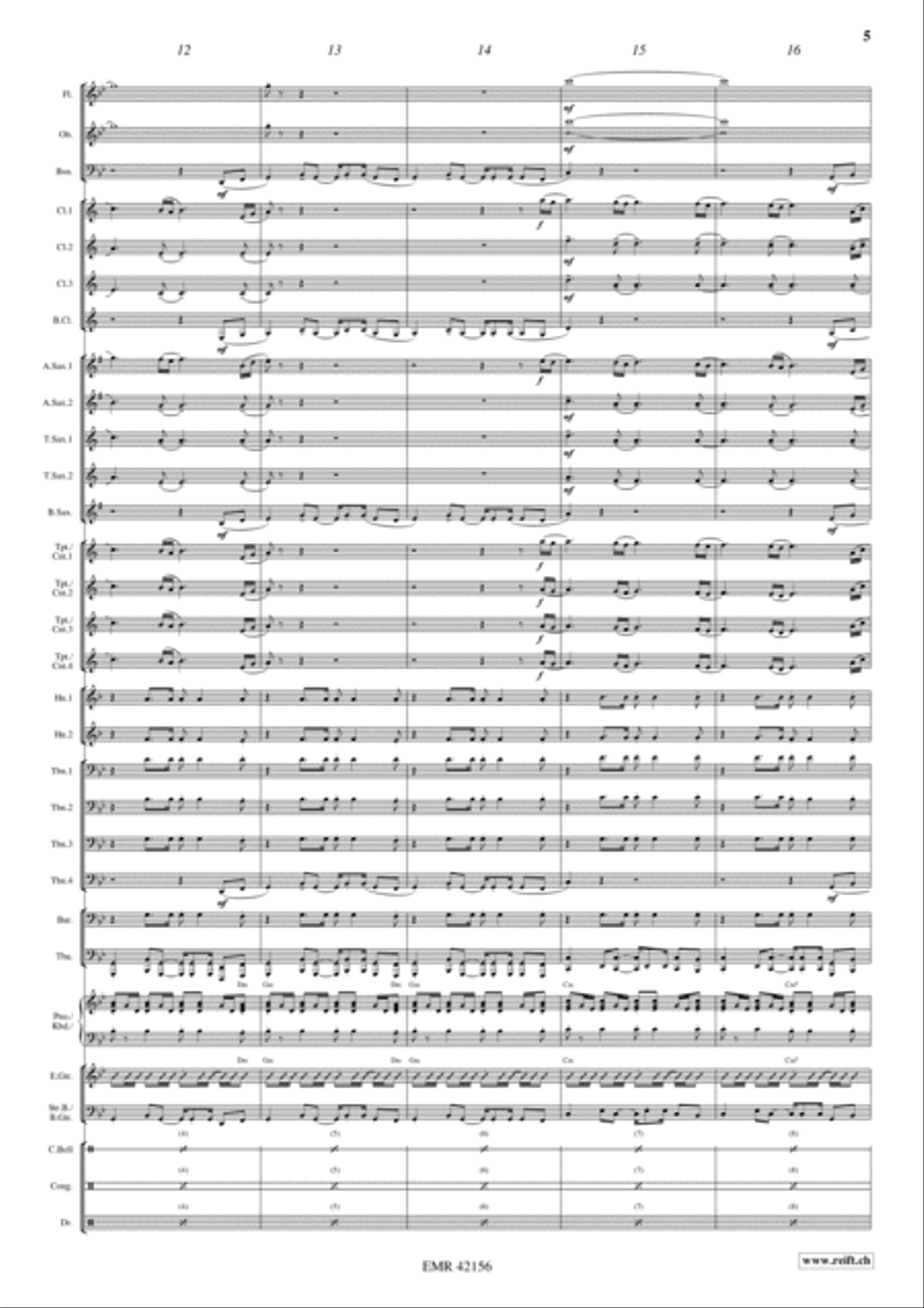 S.W.A.T Theme Concert Band scores gallery preview page 5