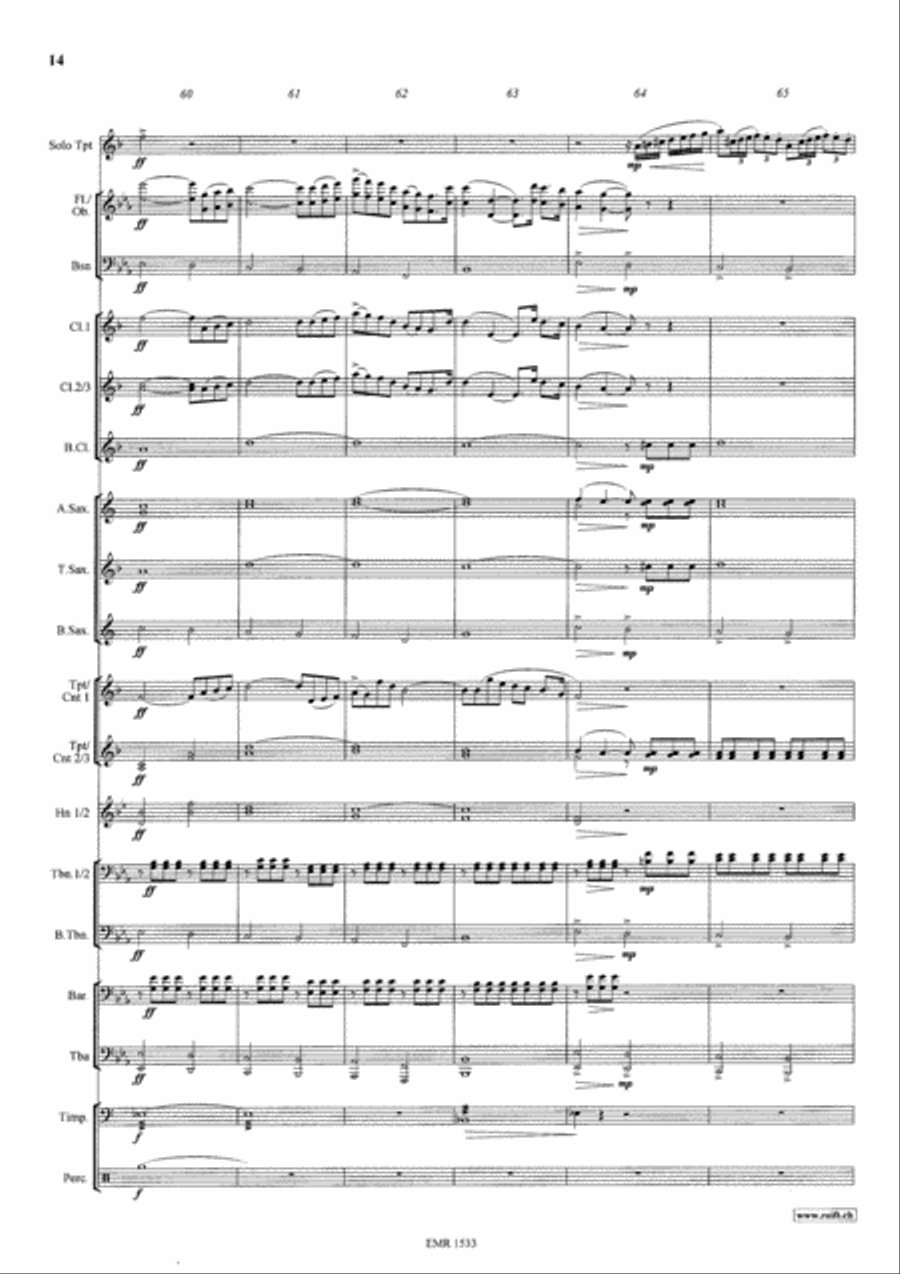 Konzertstuck No. 2 Concert Band scores gallery preview page 15