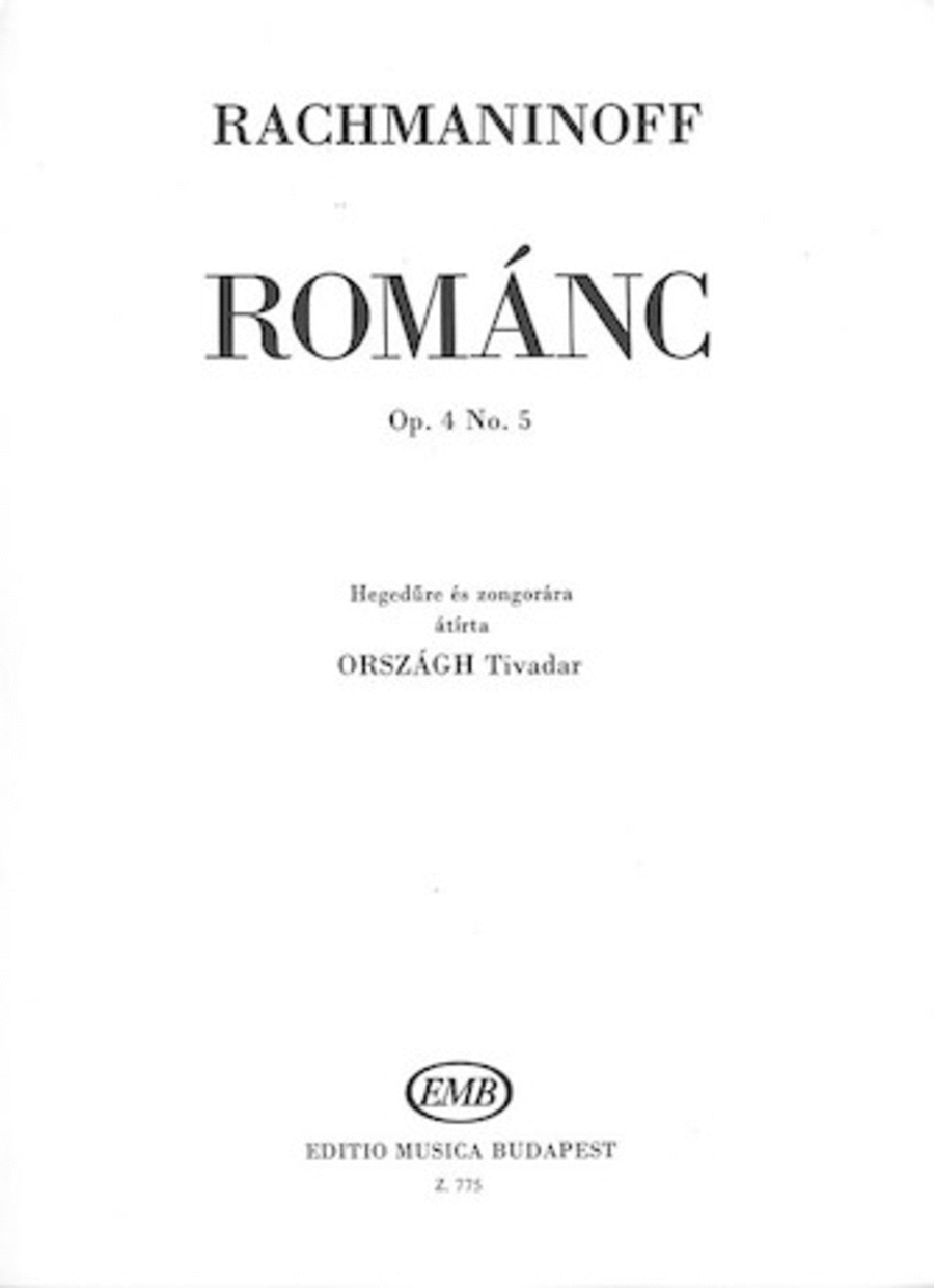 Romance Op. 4, No. 5