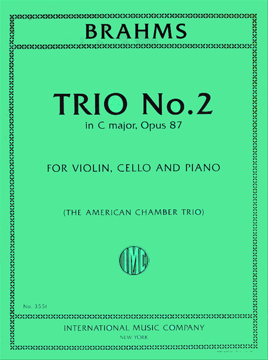 Trio No. 2 In C Major, Opus 87 Piano Trio scores gallery preview page 1