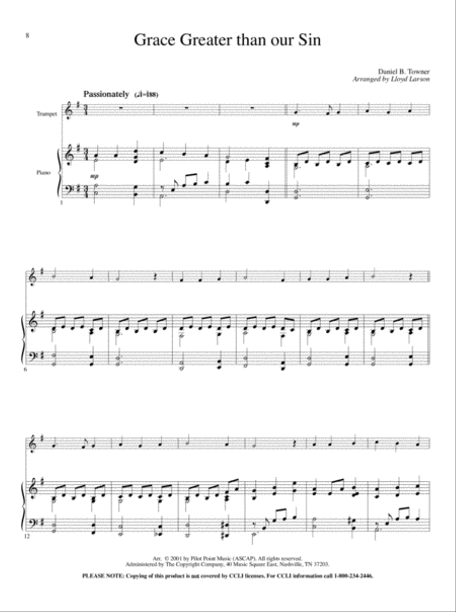 Instrumental Duet Series, Book 2 - Trumpet and Piano Trumpet Duet scores gallery preview page 4