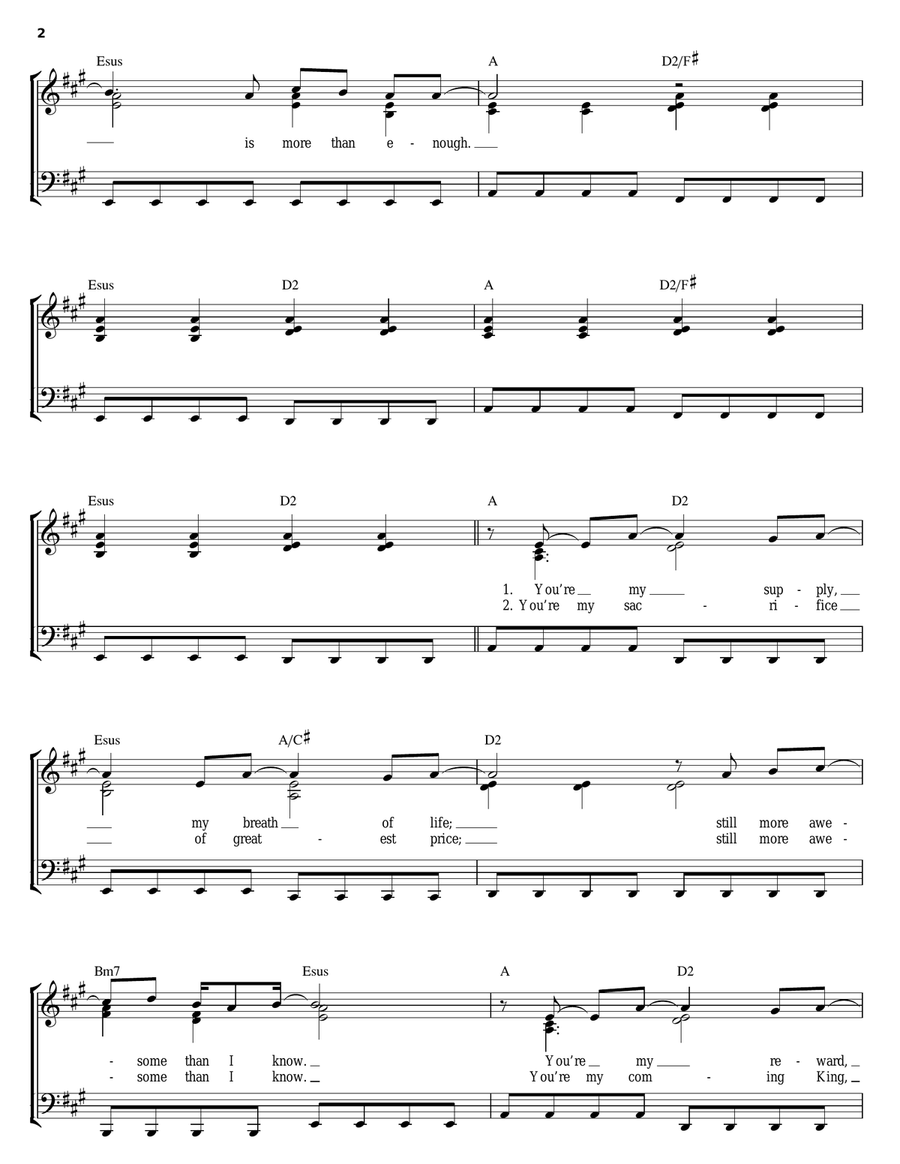 Enough Enough Piano, Vocal, Guitar scores gallery preview page 2