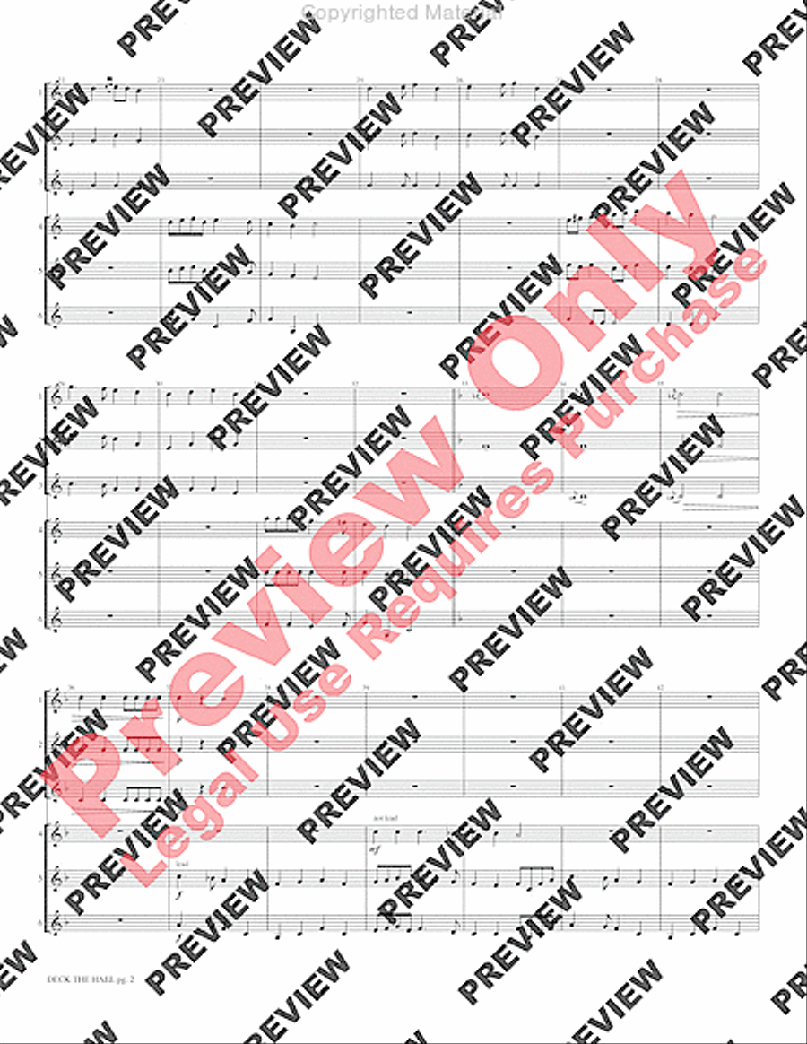 Deck the Hall Small Ensemble scores gallery preview page 4