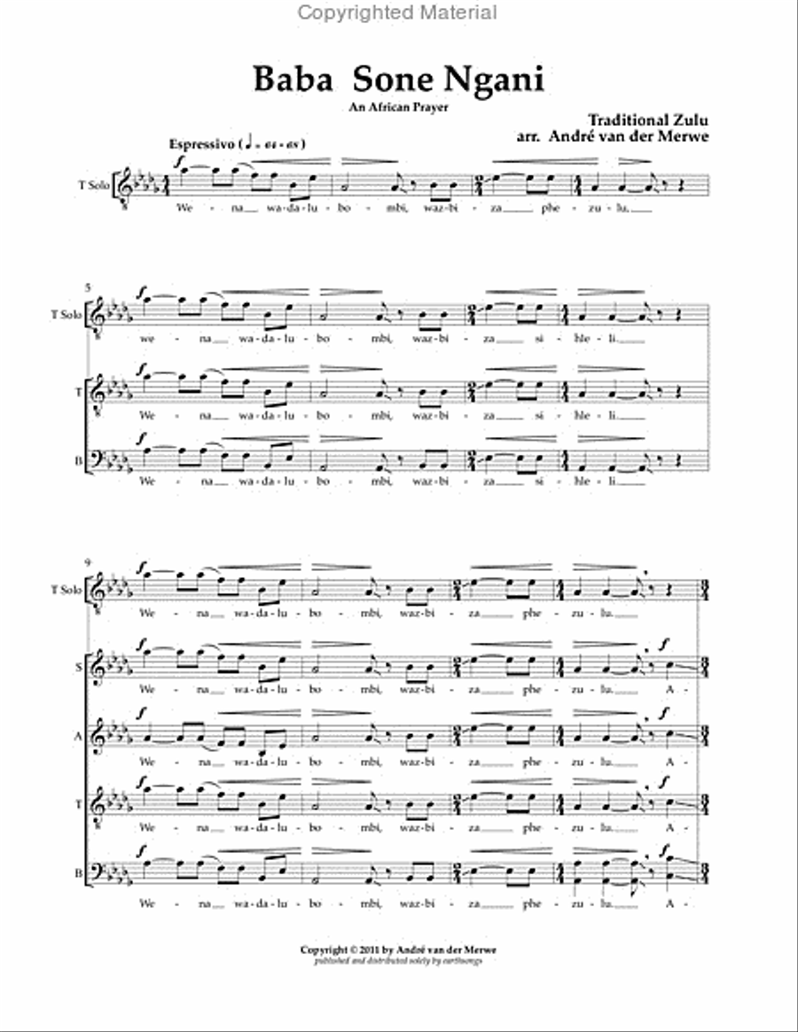 baba sone ngani 4-Part scores gallery preview page 2