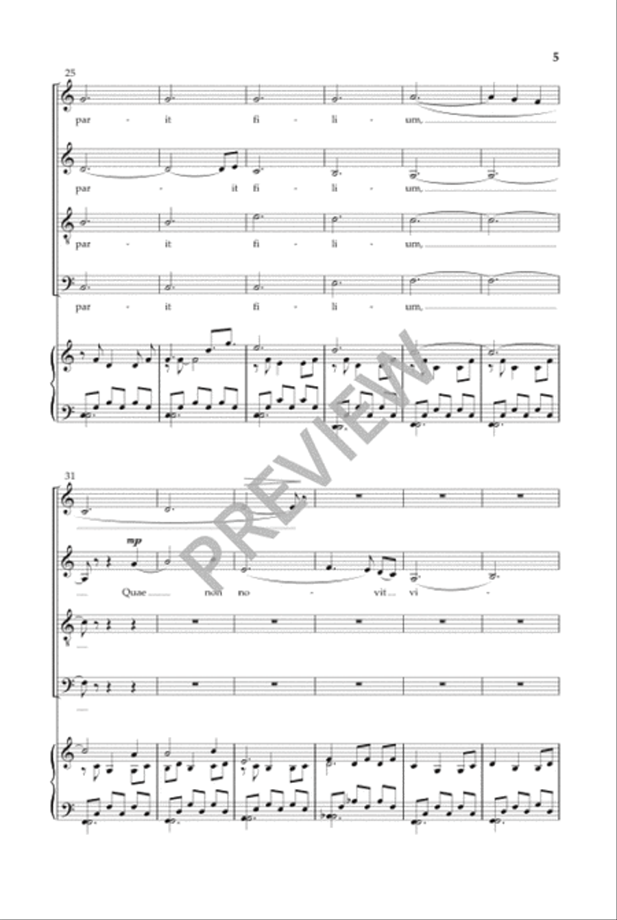 Ecce Novum (SATB) Divisi scores gallery preview page 6
