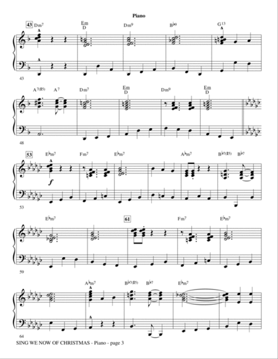 Sing We Now Of Christmas - Piano Choir scores gallery preview page 3