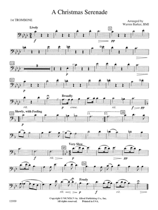 A Christmas Serenade (with optional chorus): 1st Trombone
