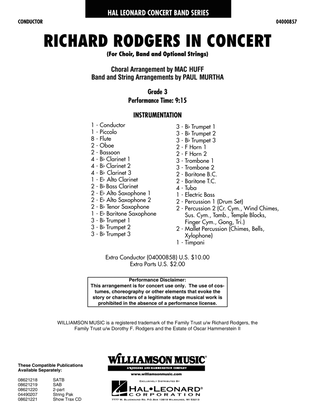 Book cover for Richard Rodgers in Concert (Medley) (arr. Mac Huff, Paul Murtha) - Full Score
