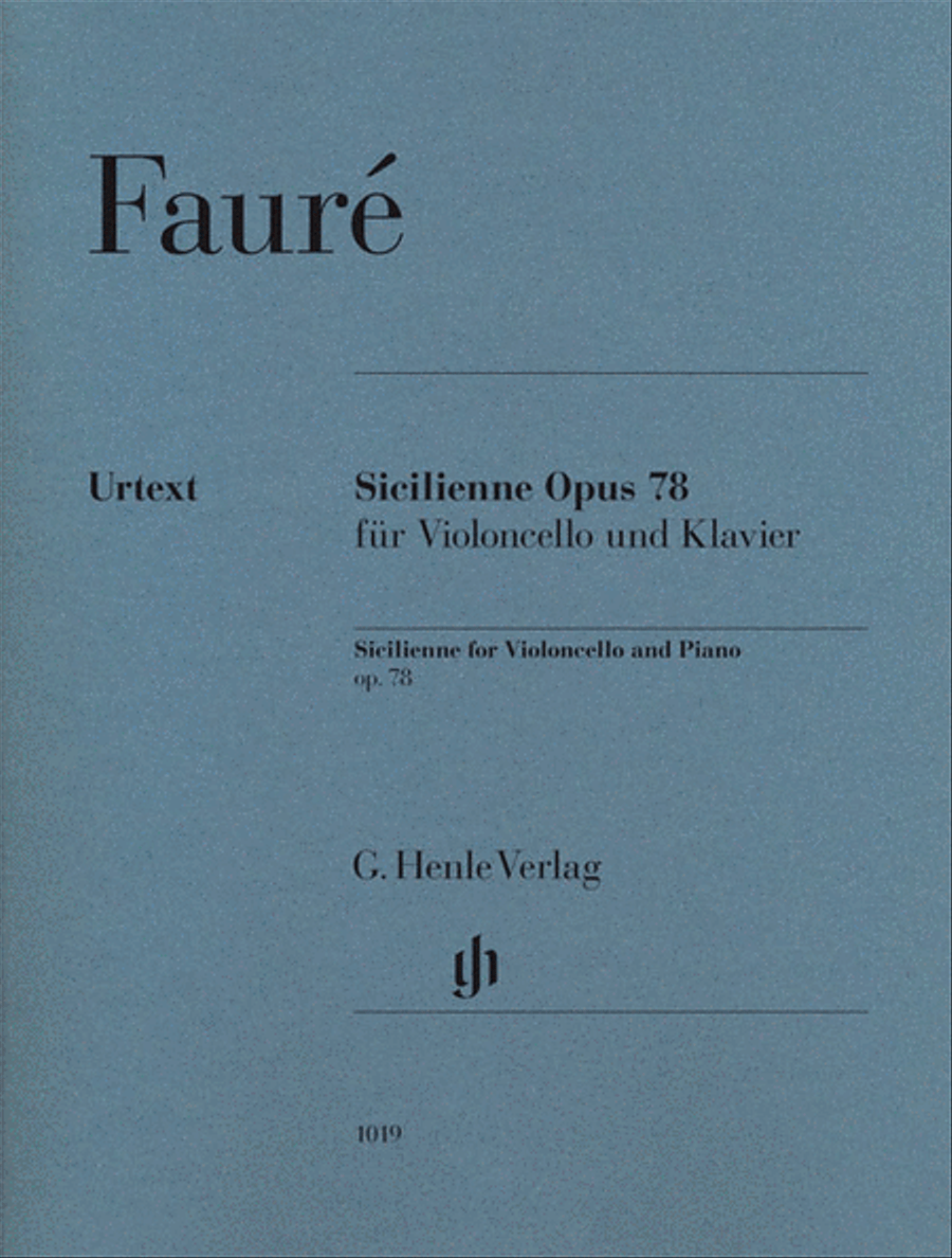 Sicilienne for Violoncello and Piano, Op. 78 Piano Accompaniment scores gallery preview page 1