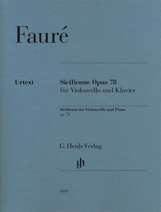 Book cover for Sicilienne for Violoncello and Piano, Op. 78