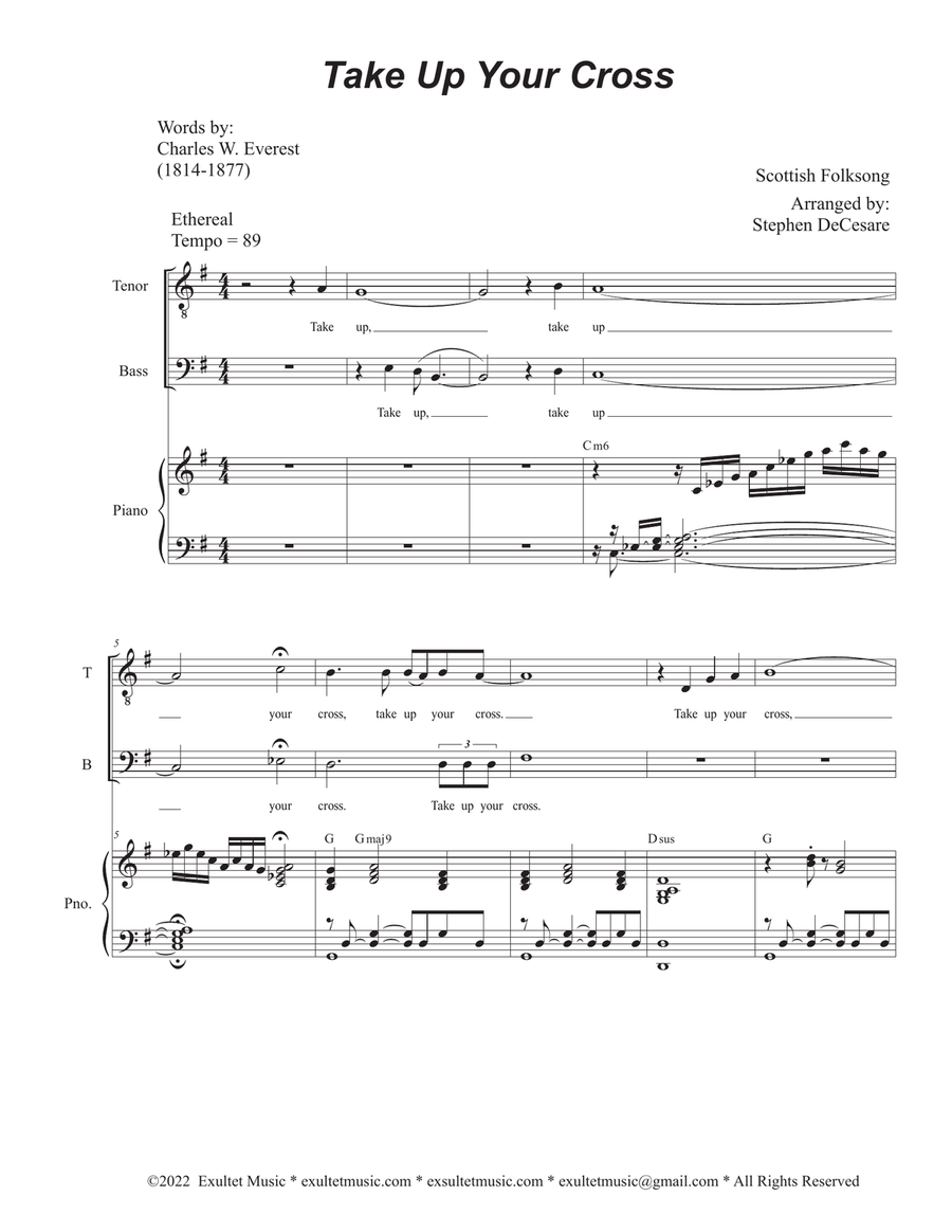 Take Up Your Cross (2-part choir - (TB)