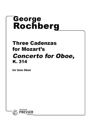 Book cover for Three Cadenzas for Mozart's Concerto for Oboe, K. 314