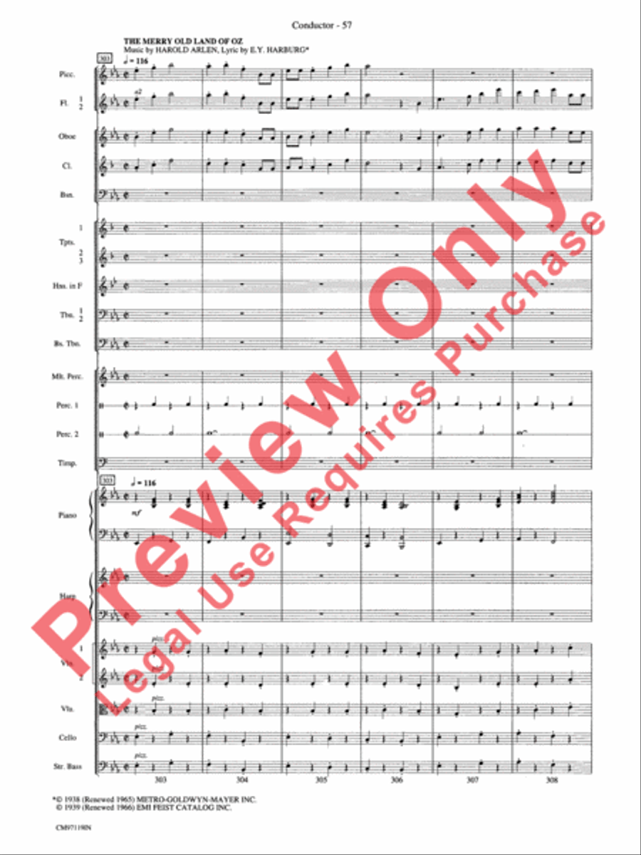 The Wizard of Oz -- Choral Revue Choir scores gallery preview page 58