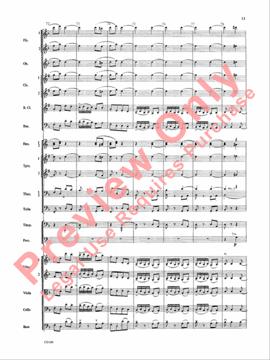Bacchanale from Samson & Delilah (Score Only) Full Orchestra scores gallery preview page 16
