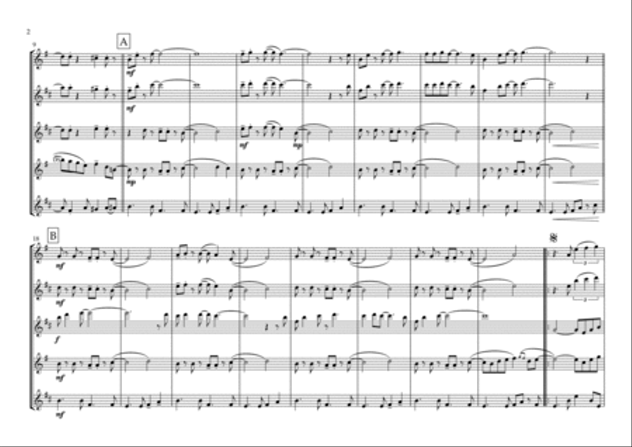Smooth Operator Saxophone Quartet scores gallery preview page 2