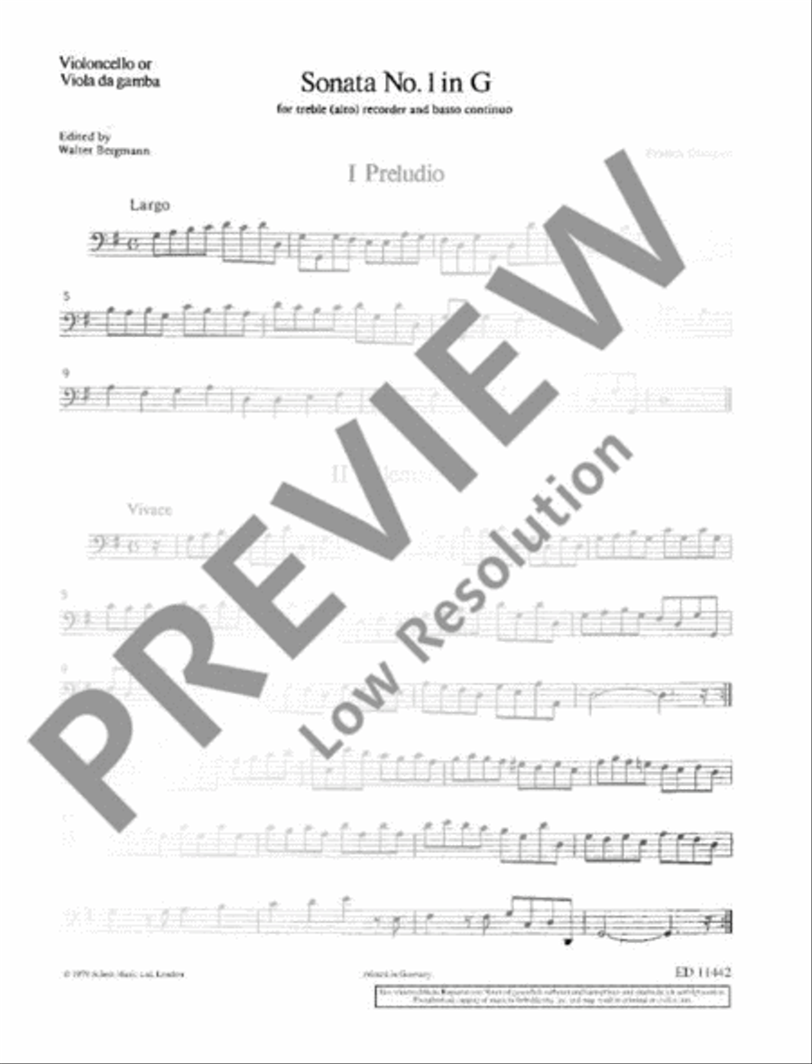 Sonata Alto Recorder scores gallery preview page 19