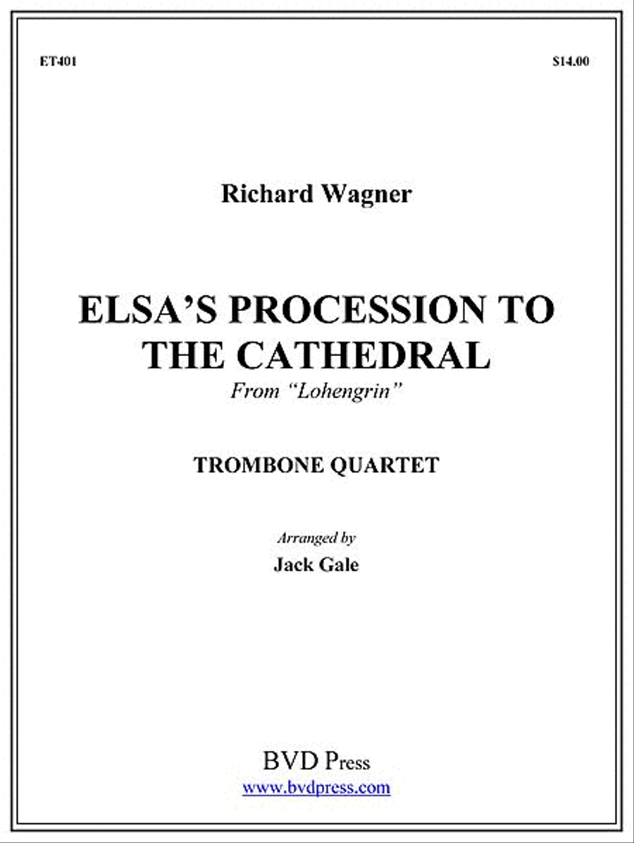 Elsa's Procession to the Cathedral Trombone Quartet scores gallery preview page 1