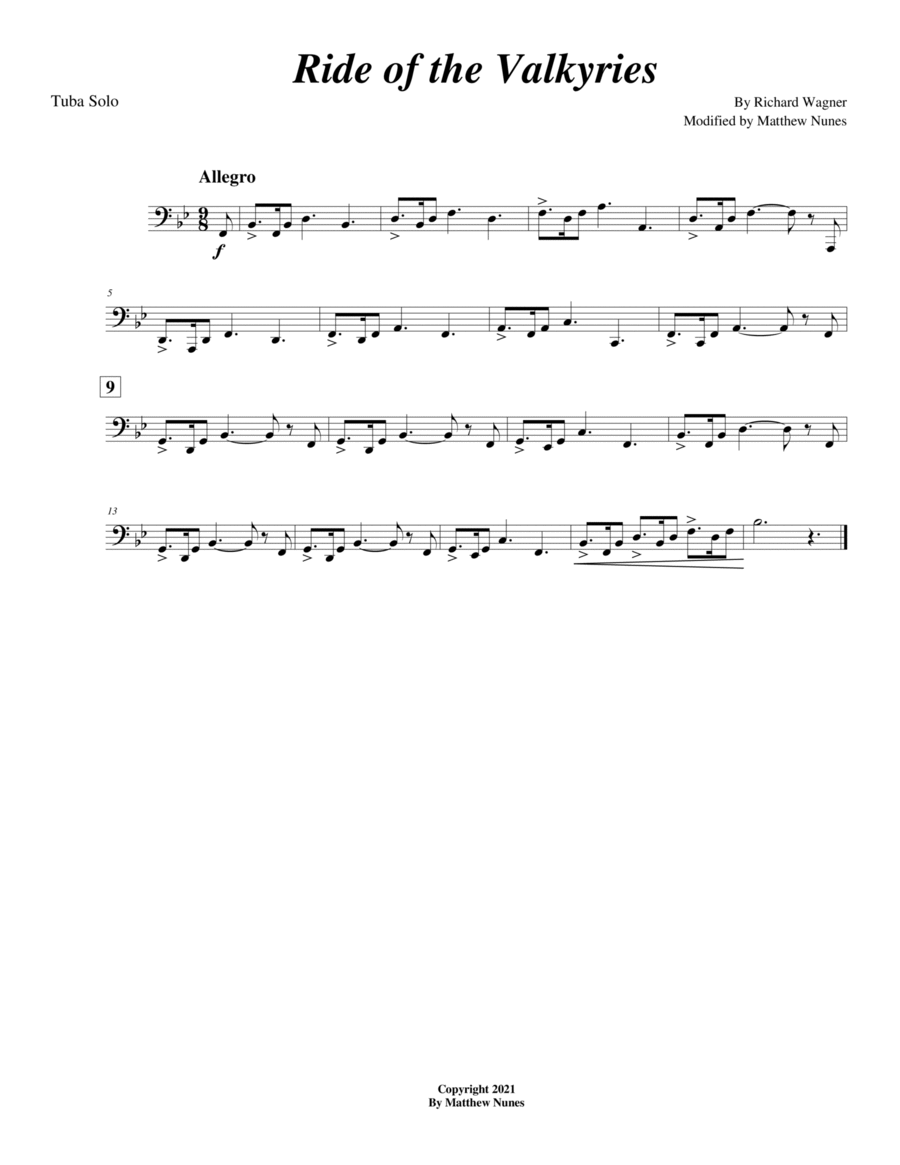 Ride of the valkyries tuba discount