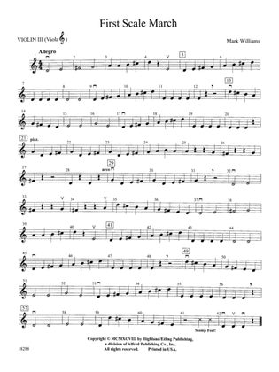 First Scale March: 3rd Violin (Viola [TC])