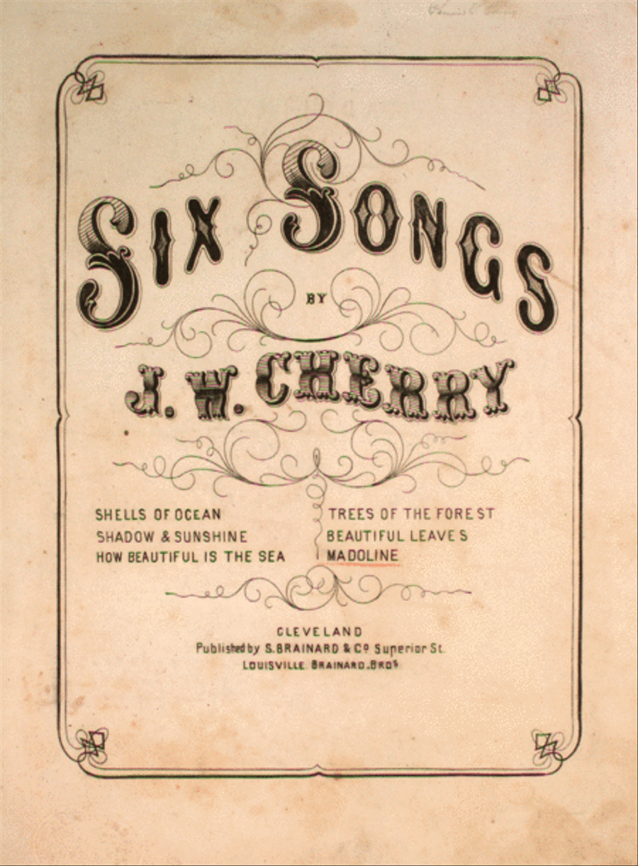 Six Songs. Madoline Voice scores gallery preview page 1