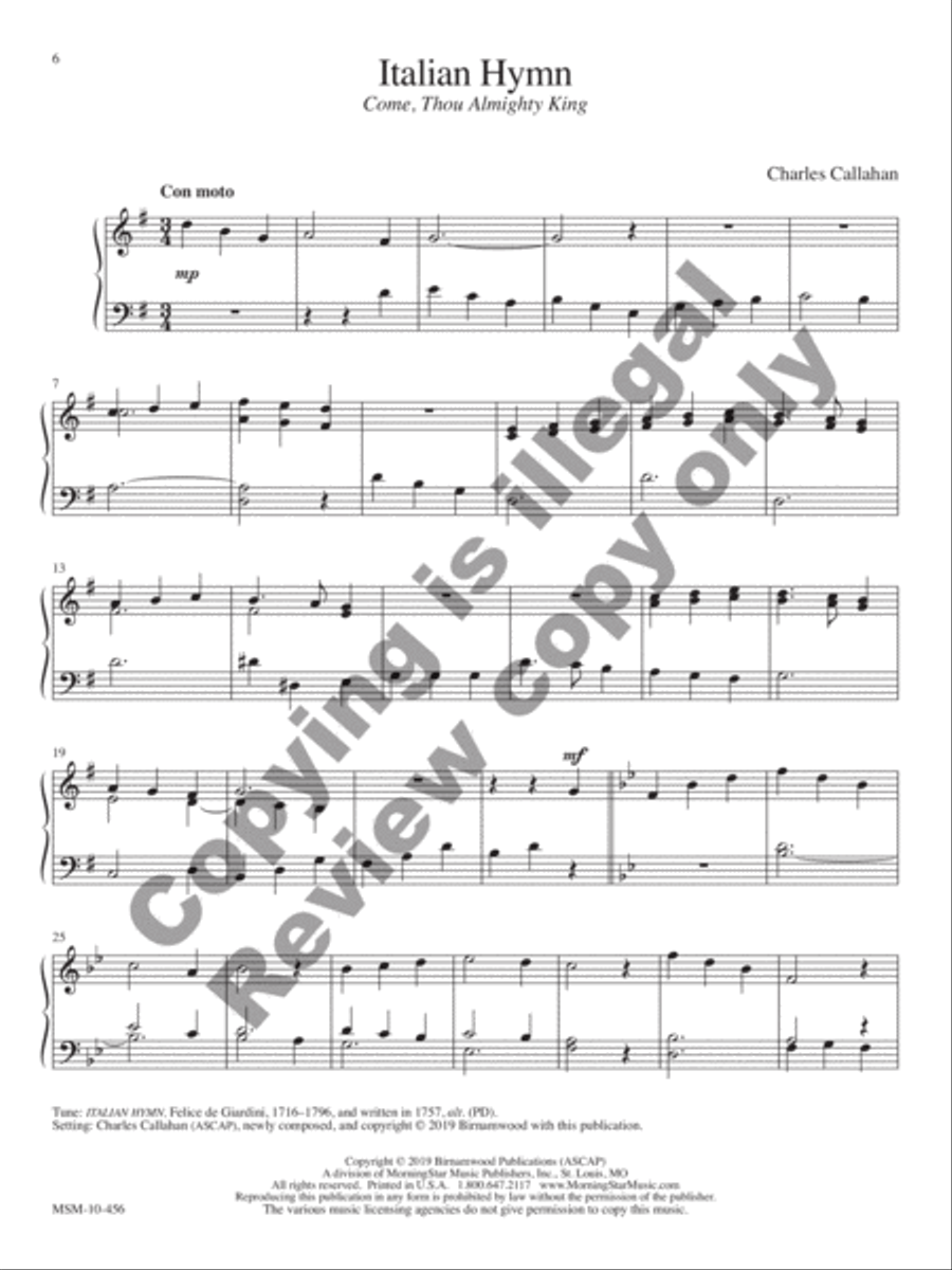 Voluntaries for Manuals: 14 Hymn-based Preludes and Postludes Organ scores gallery preview page 6