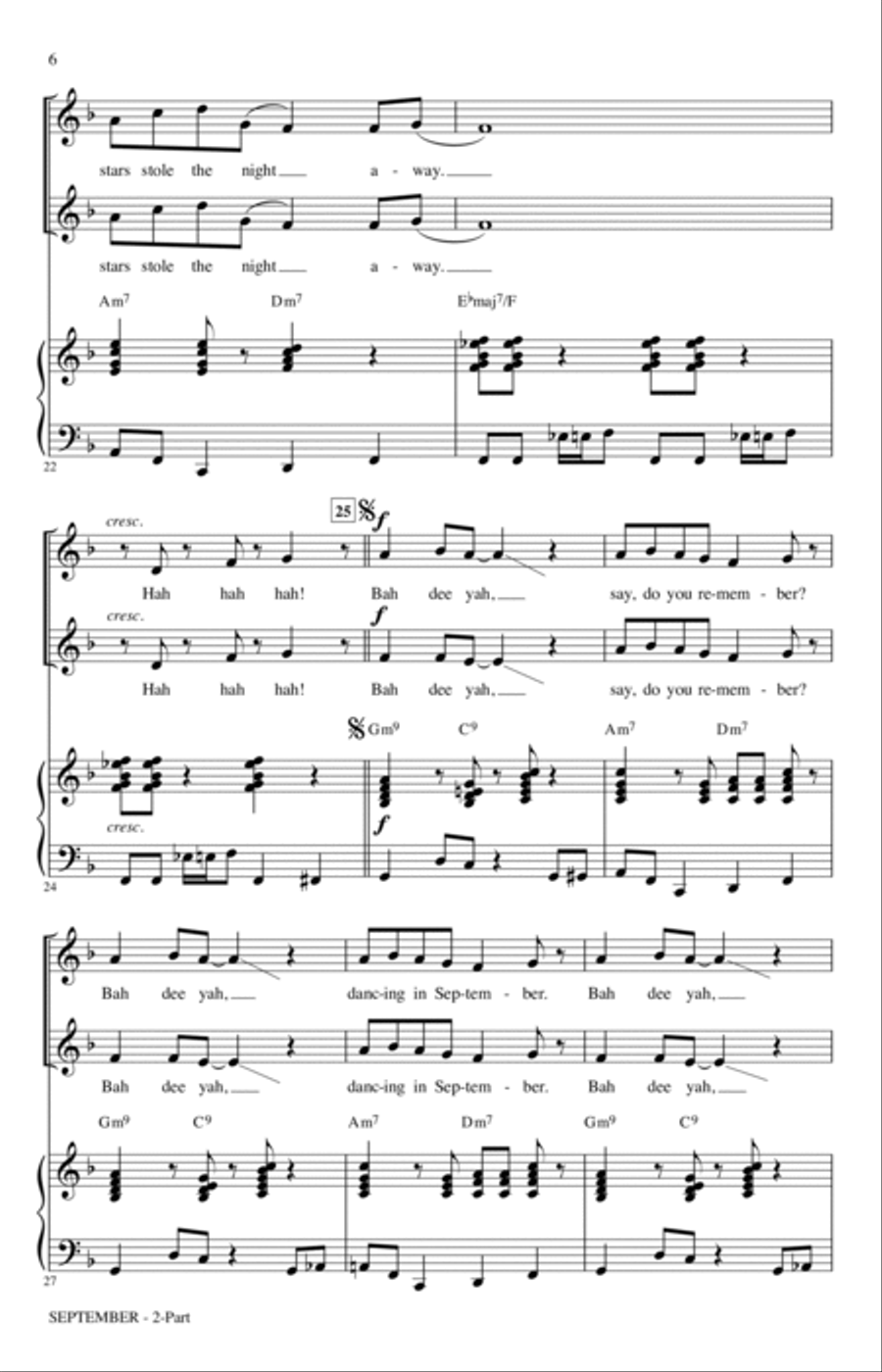 September (arr. Roger Emerson) 2-Part scores gallery preview page 4