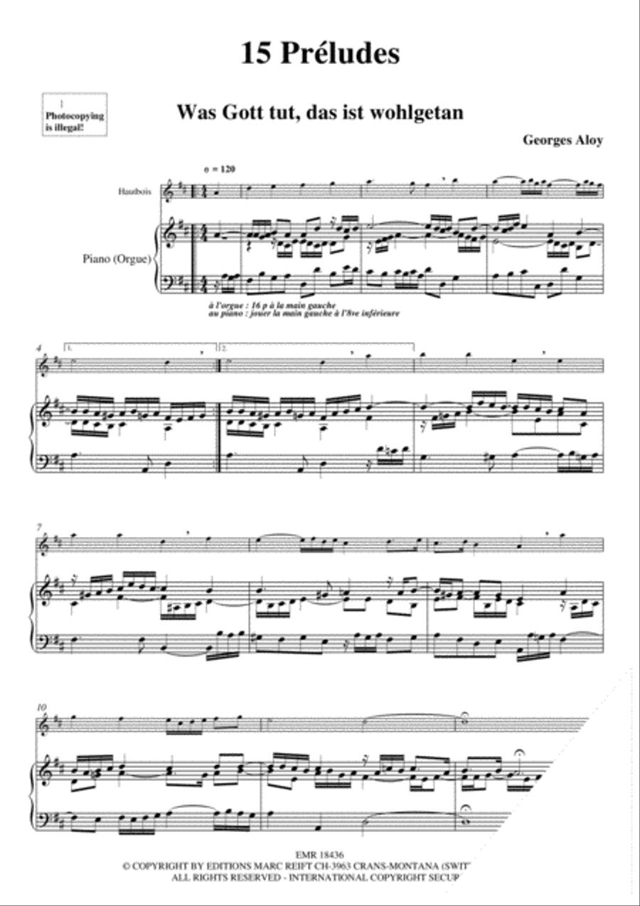 15 Preludes Organ scores gallery preview page 3