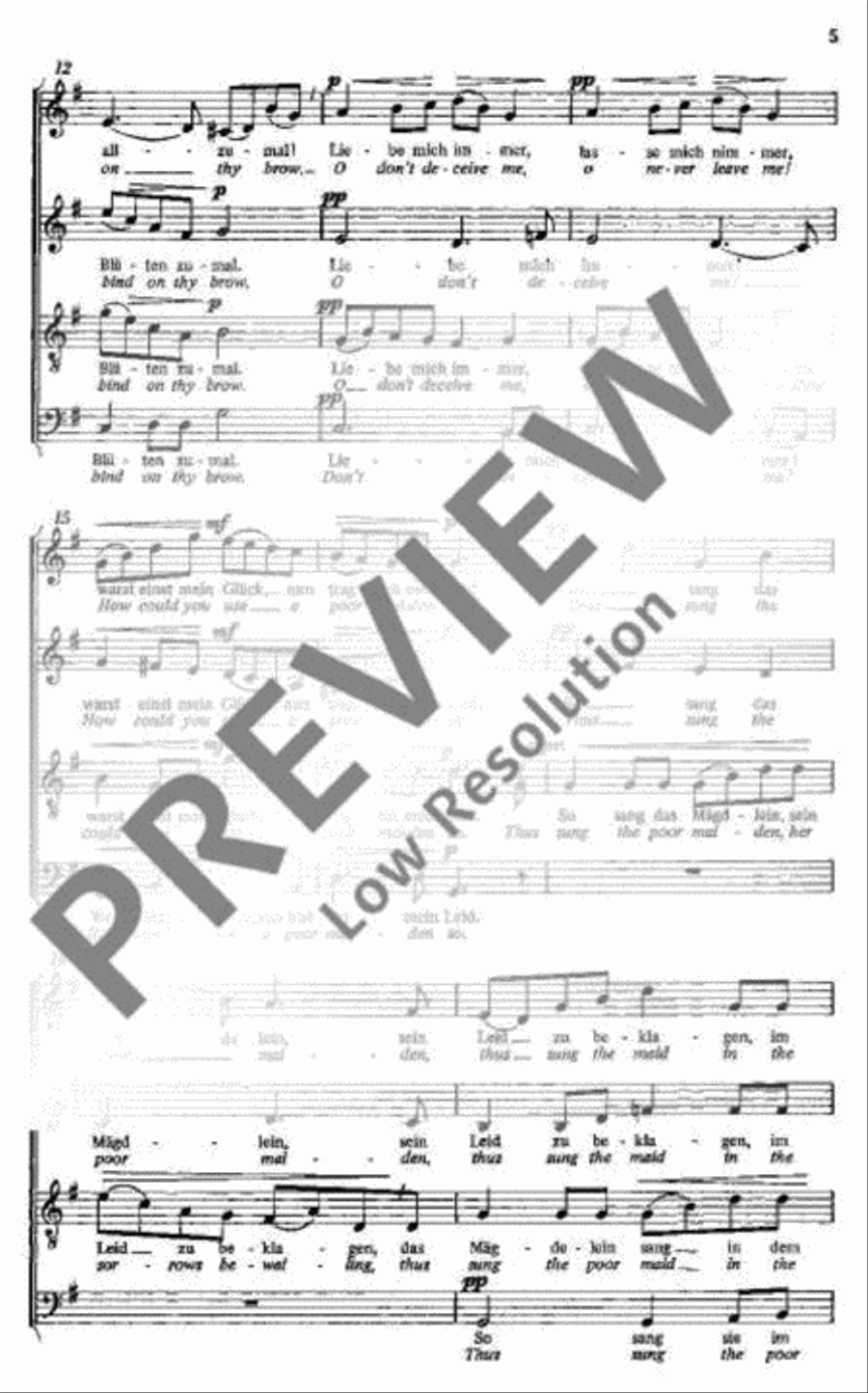 4 British Folk Songs 4-Part scores gallery preview page 6