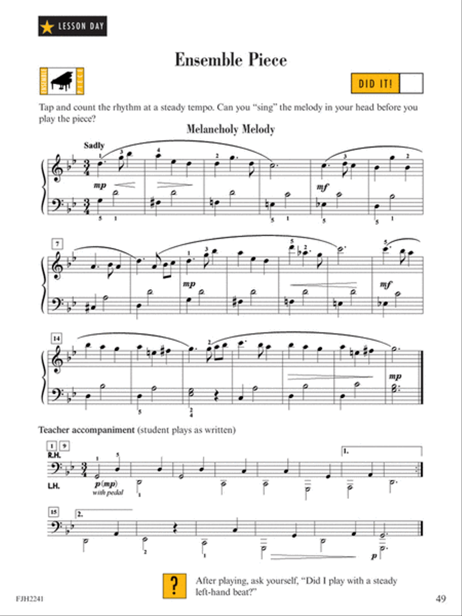 Sight Reading & Rhythm Every Day, Book 7 Piano Method scores gallery preview page 3