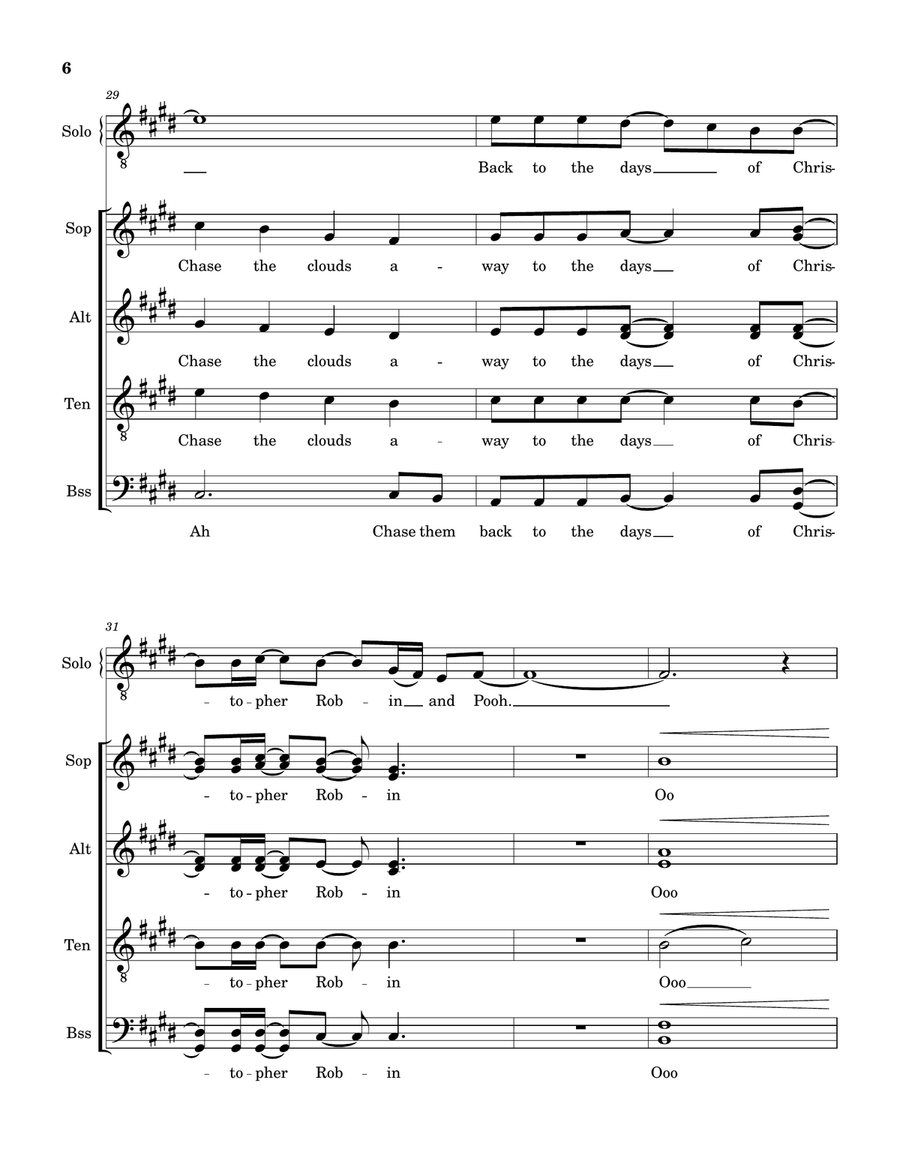 Return To Pooh Corner 4-Part scores gallery preview page 6