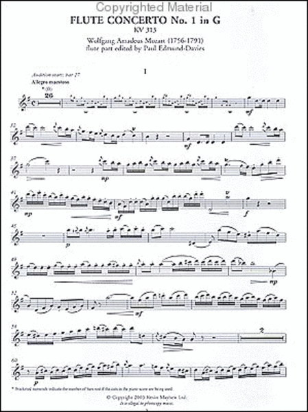 Flute Concerto in G - KV313