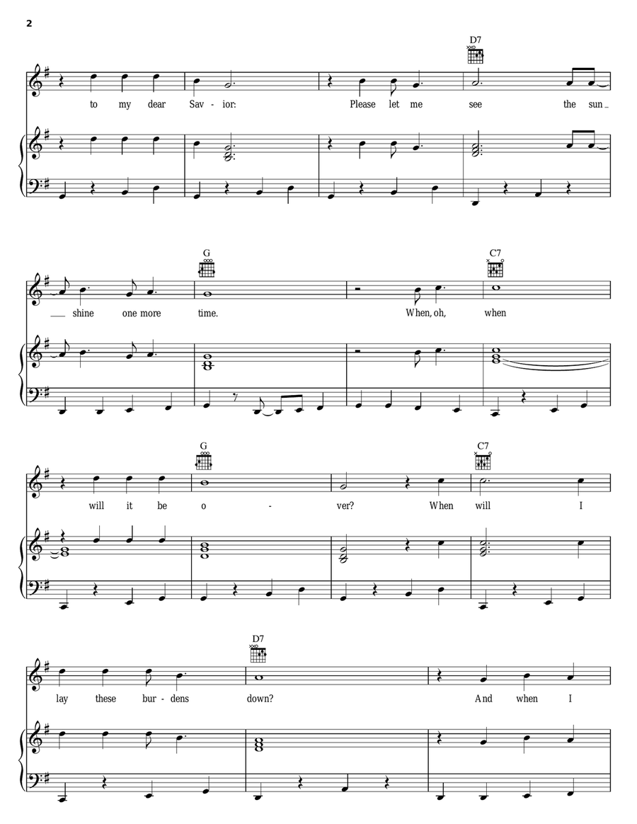 Miner's Prayer Miner's Prayer Piano, Vocal, Guitar scores gallery preview page 2