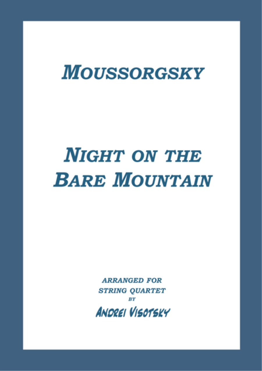 Night on Bald Mountain String Quartet scores gallery preview page 1