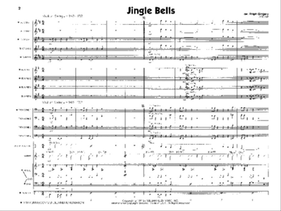 Jingle Bells Jazz Ensemble scores gallery preview page 2